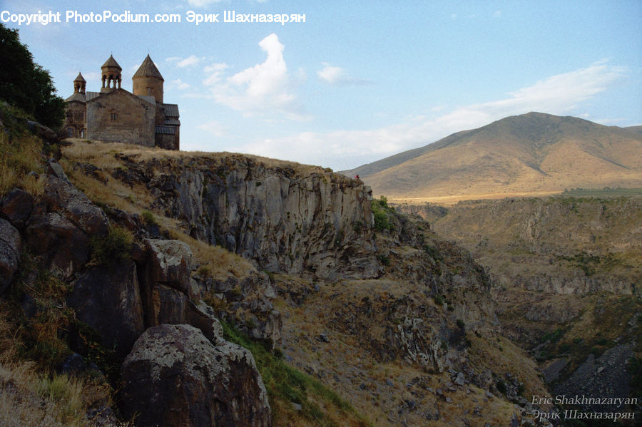 Castle, Fort, Architecture, Housing, Monastery, Cliff, Outdoors