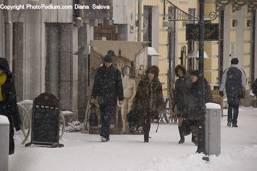 Human, People, Person, Bicycle, Bike, Vehicle, Blizzard