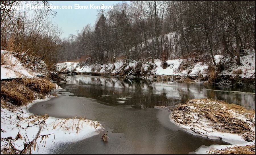 Countryside, Hay, Straw, Creek, Outdoors, River, Water