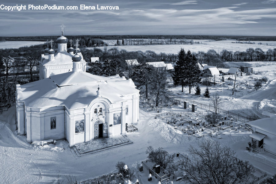 Ice, Outdoors, Snow, Architecture, Church, Worship, Landscape