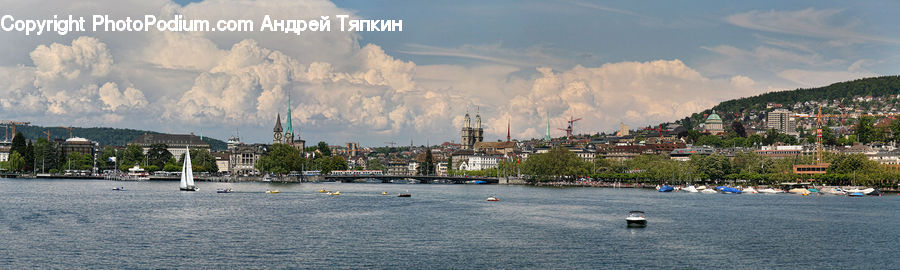 Factory, Refinery, City, Downtown, Metropolis, Urban, Harbor