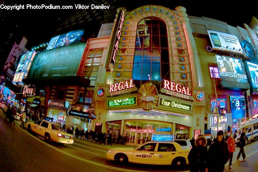Fisheye, People, Person, Human, Cab, Car, Taxi