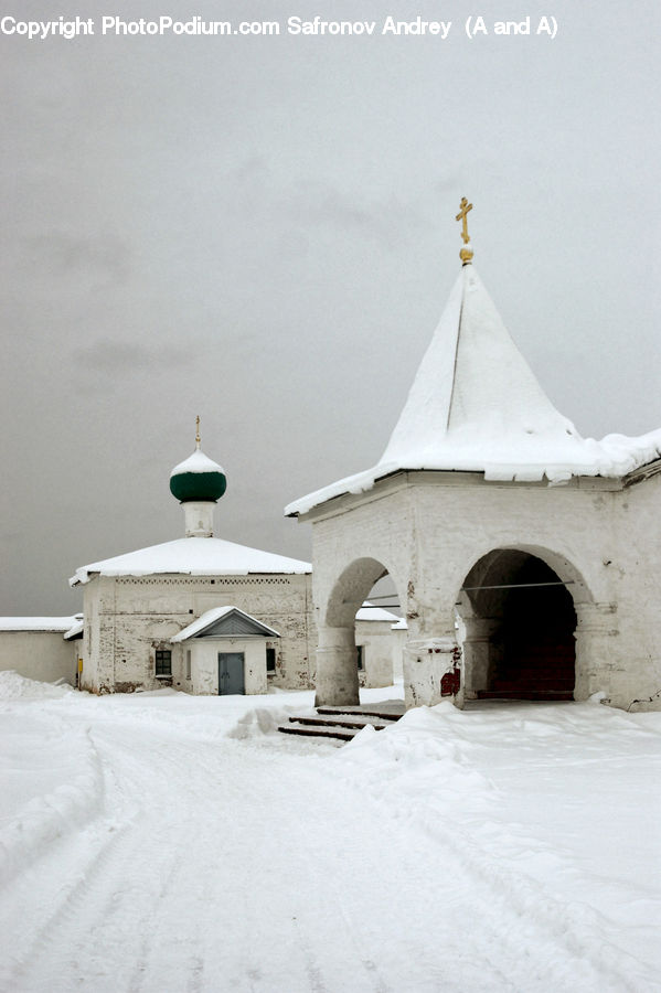 Architecture, Bell Tower, Clock Tower, Tower, Arch, Ice, Outdoors