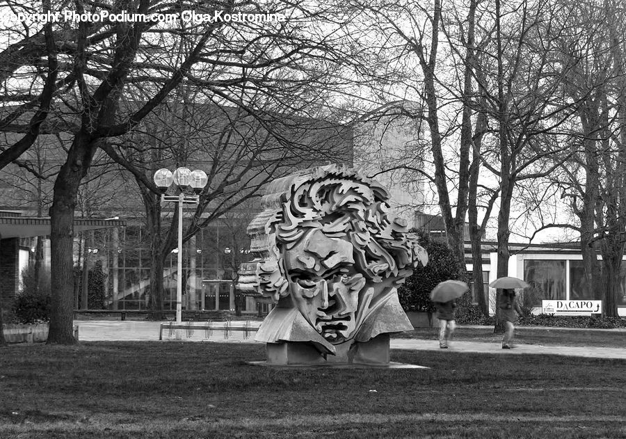 Art, Gargoyle, Statue, Park, Sculpture, Face, Selfie