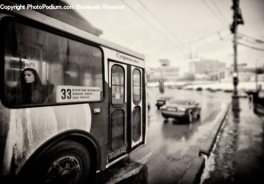 Automobile, Car, Vehicle, Bus, Person, Portrait, Selfie