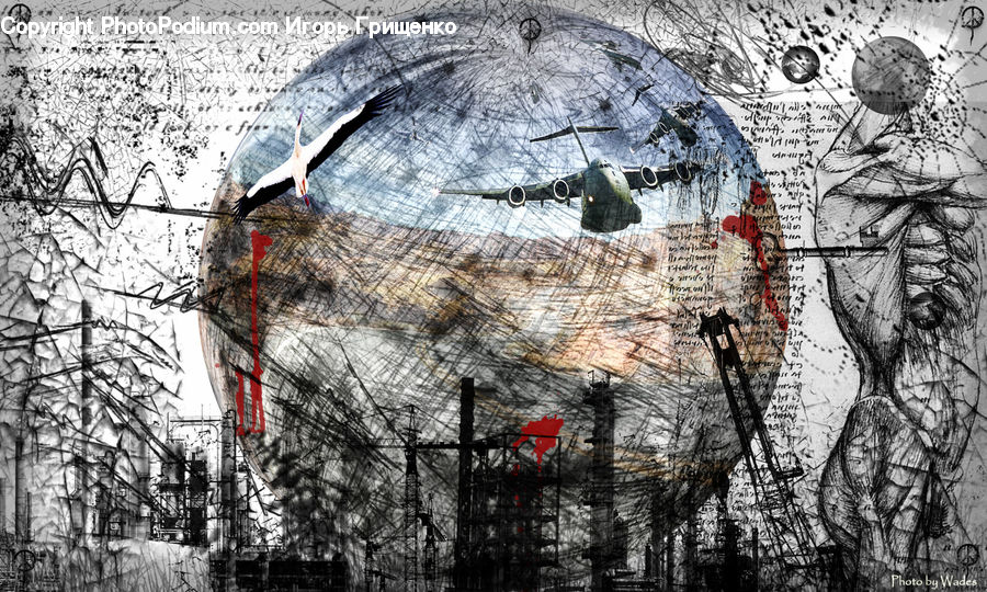 Collage, Poster, Drawing, Sketch, Art, Modern Art