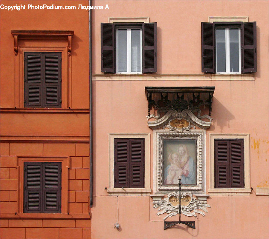 Shutter, Window, Window Shade, Brick, Balcony, Building, Housing