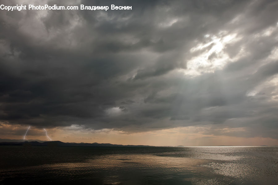Azure Sky, Cloud, Outdoors, Sky, Cumulus, Light, Sea
