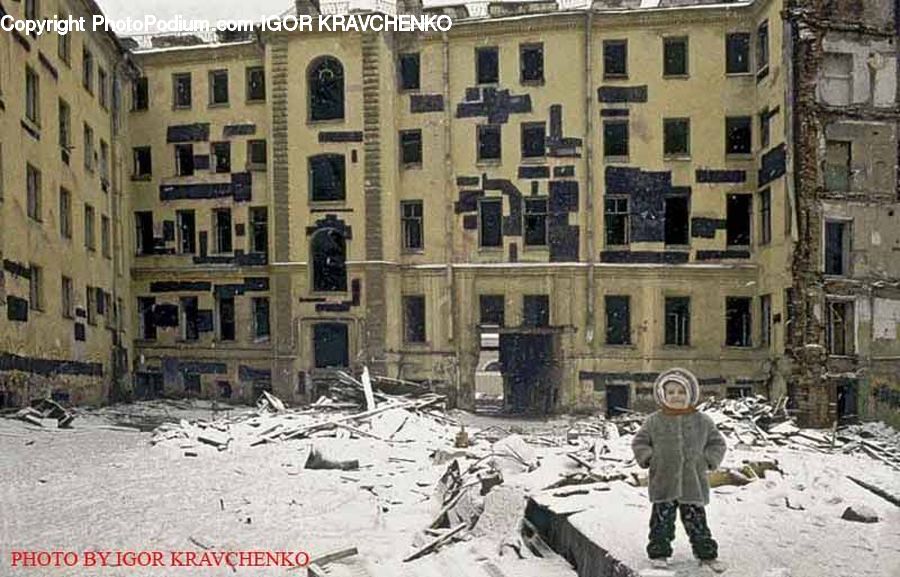 People, Person, Human, Rubble, Architecture, Downtown, Plaza