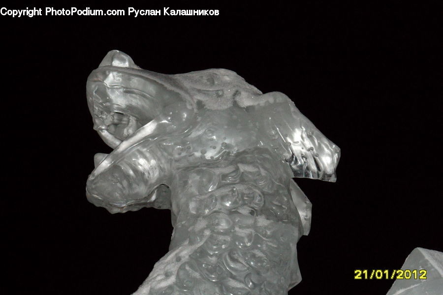 Art, Sculpture, Statue, Bust, Figurine, Head, Ice