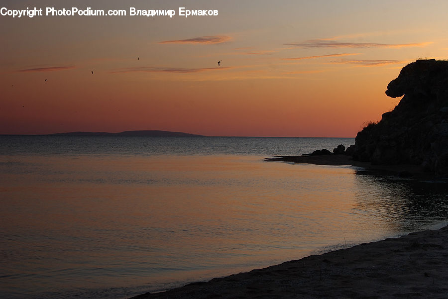 Beach, Coast, Outdoors, Sea, Water, Dawn, Dusk