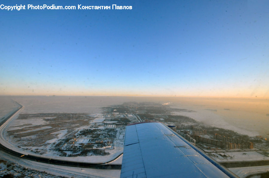 Boat, Dinghy, Aerial View, Freeway, Road, Airfield, Airplane