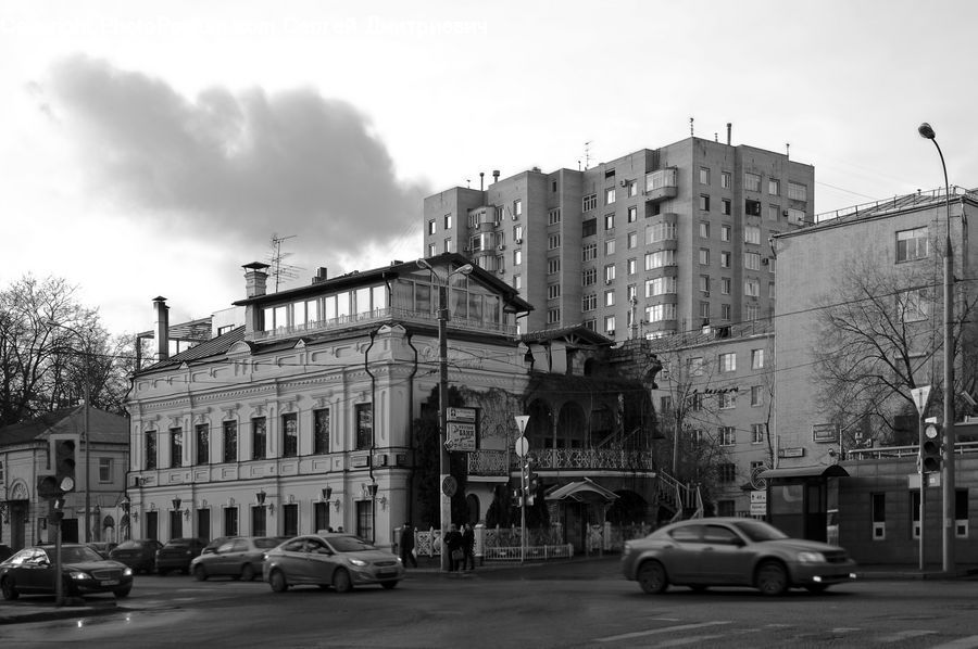 Automobile, Car, Vehicle, Intersection, Road, City, Downtown