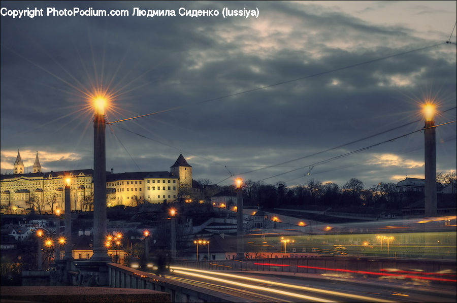Night, Outdoors, City, Downtown, Metropolis, Urban, Freeway