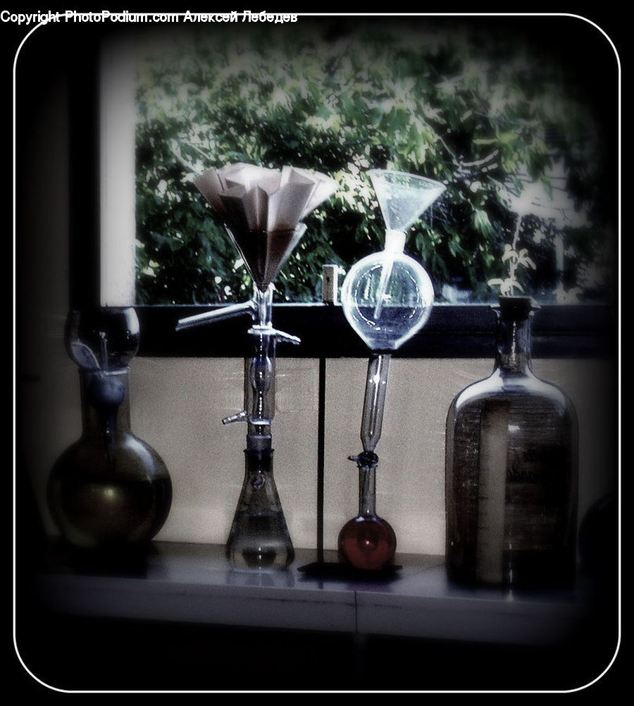 Plant, Potted Plant, Jar, Porcelain, Vase, Glass, Goblet