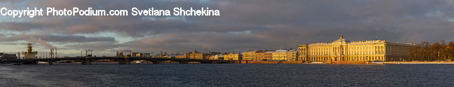 City, Downtown, Dock, Port, Waterfront, Harbor, Construction