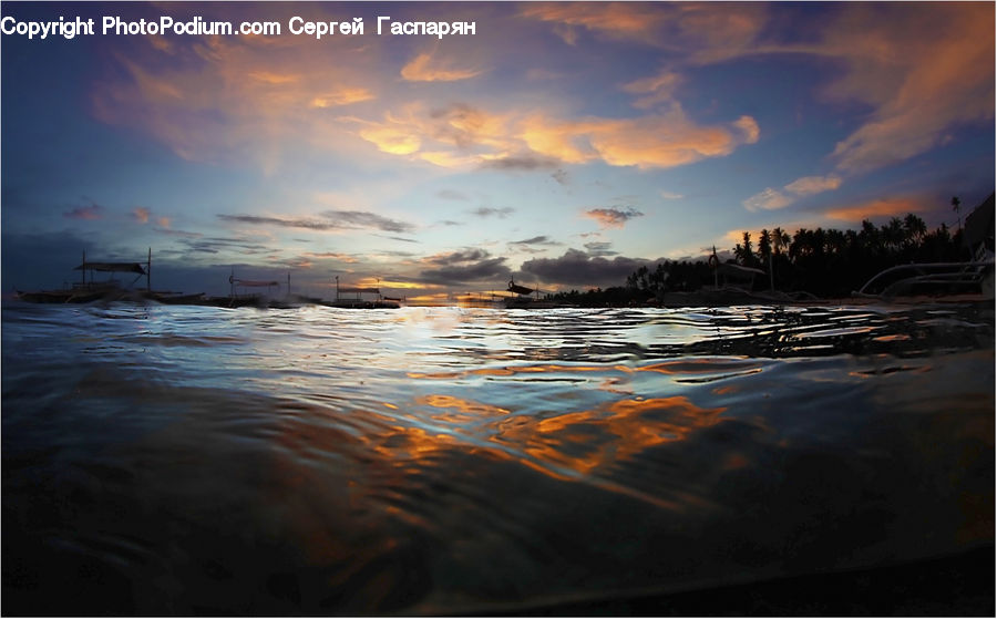 Ocean, Outdoors, Sea, Water, Dawn, Dusk, Sky
