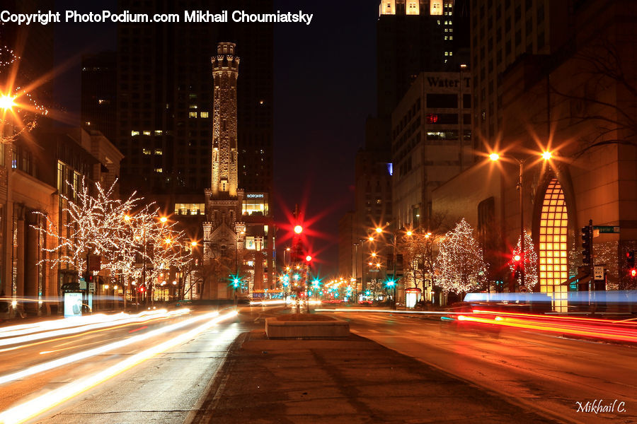 City, Downtown, Metropolis, Urban, Intersection, Road, Street