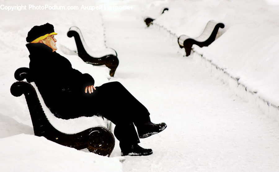 Ice, Outdoors, Snow, Silhouette, People, Person