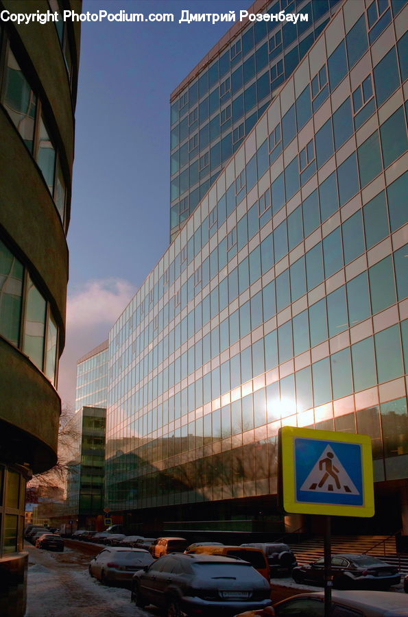 Automobile, Car, Vehicle, Building, Logo, Trademark, Office Building