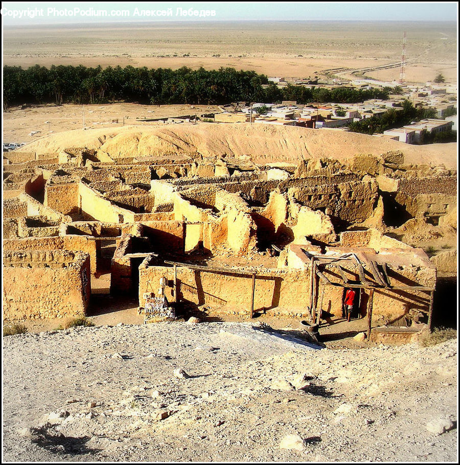Brick, Rust, Rubble, Ancient Egypt, Ruins, Castle, Fort