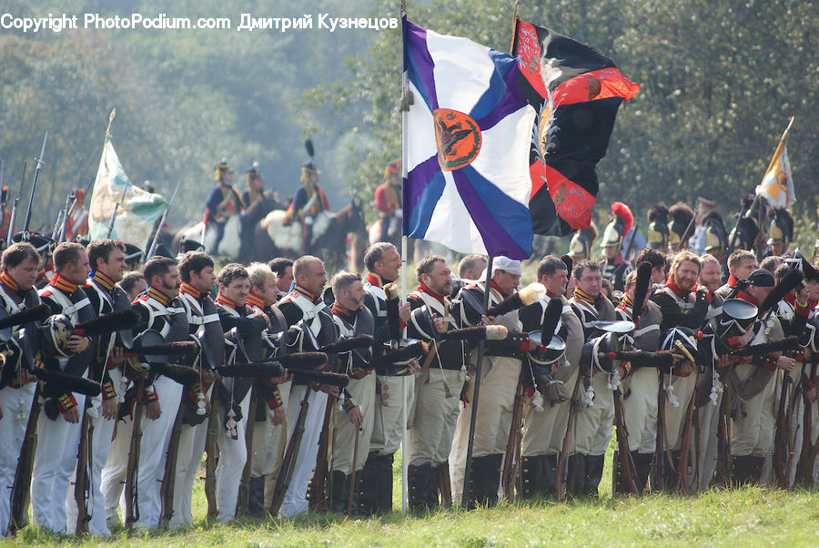 Crowd, Brass Section, Bugle, Horn, Musical Instrument, Music Band, Military