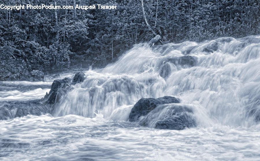 Creek, Outdoors, River, Water, Sea, Sea Waves, Waterfall