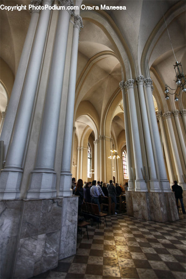 Aisle, Corridor, Column, Pillar, Jury, Crypt, Building