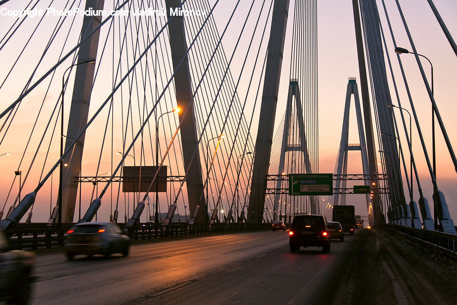 Bridge, Automobile, Car, Vehicle, City, Downtown, Urban