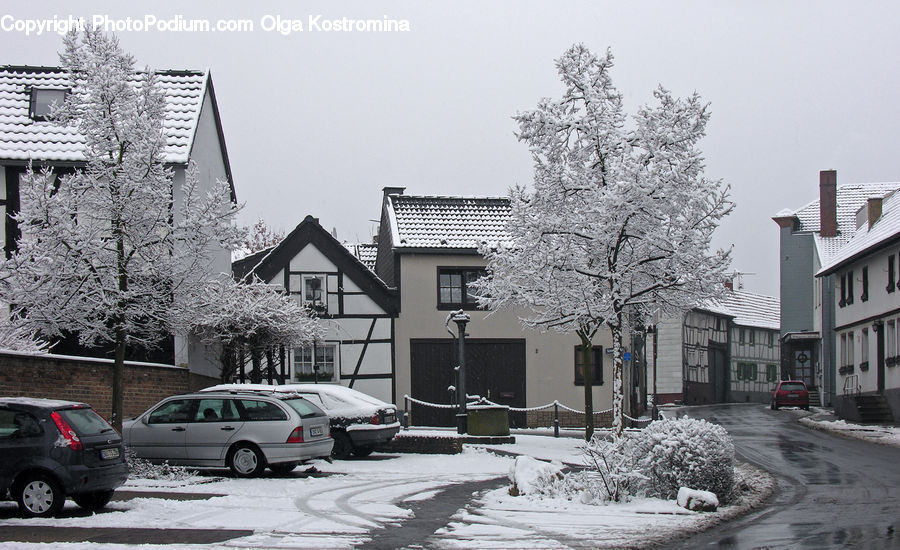 Automobile, Car, Vehicle, Ice, Outdoors, Snow, Architecture