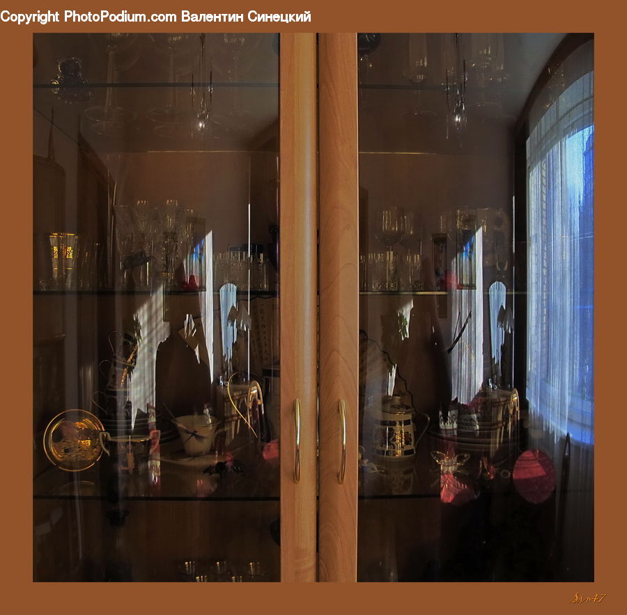 Cabinet, China Cabinet, Furniture, Plant, Potted Plant, Boutique, Shop