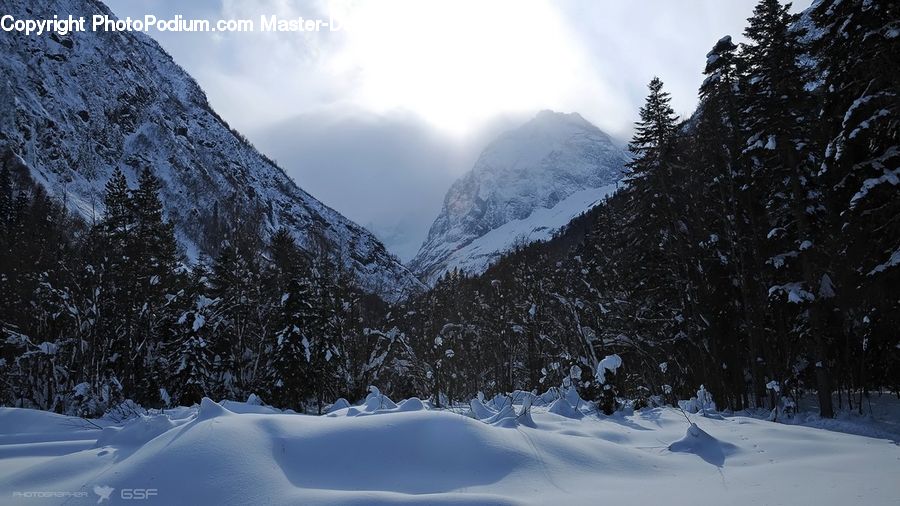 Alps, Crest, Mountain, Peak, Ice, Outdoors, Snow