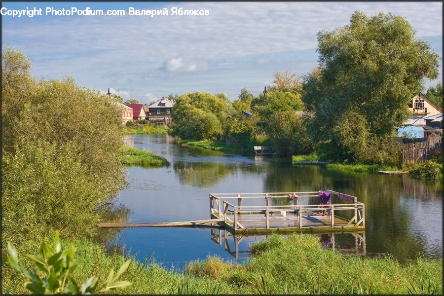 Canal, Outdoors, River, Water, Dock, Landing, Pier