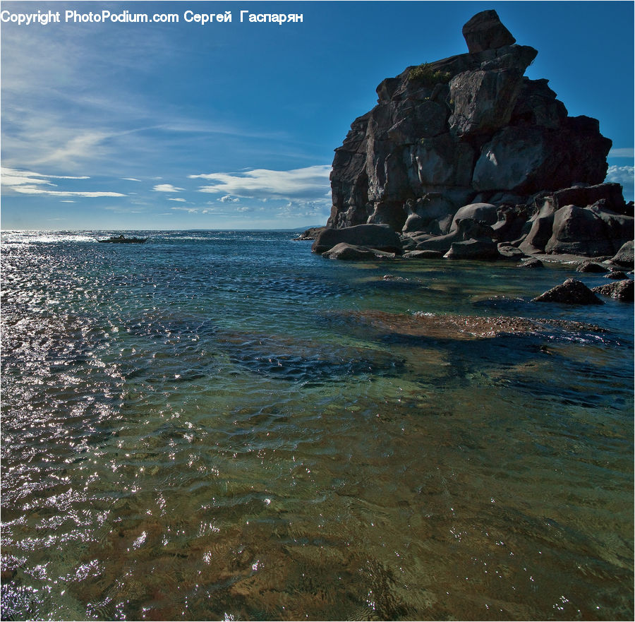 Cliff, Outdoors, Coast, Sea, Water, Beach, Rock