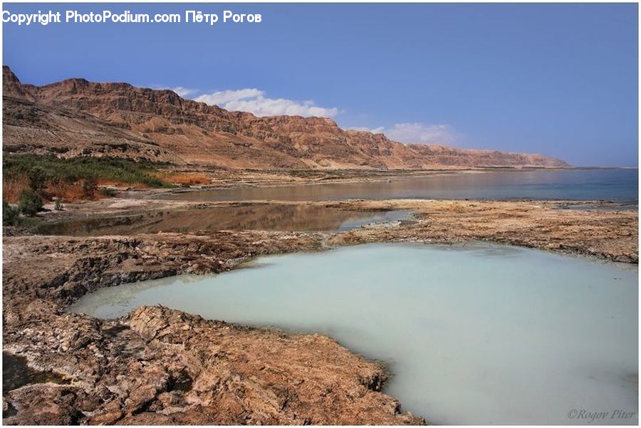 Lagoon, Lake, Outdoors, Water, Basin, Rock, Forest
