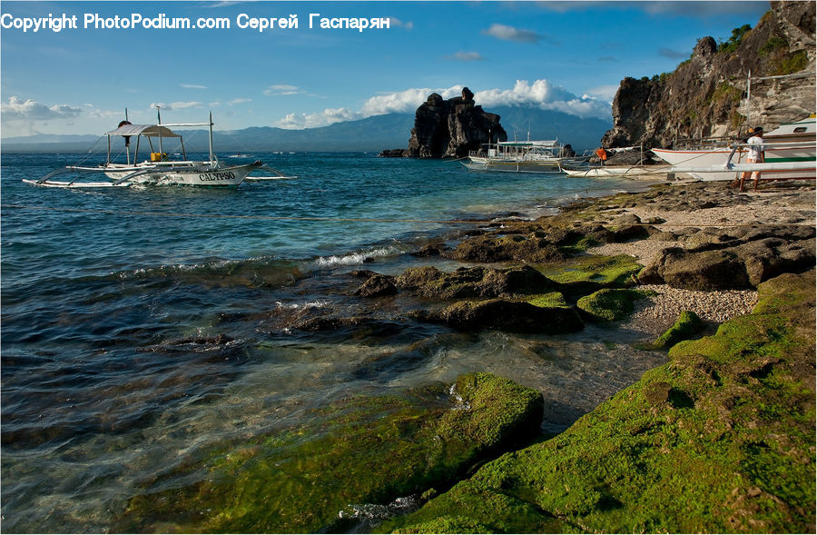 Boat, Yacht, Promontory, Beach, Coast, Outdoors, Sea