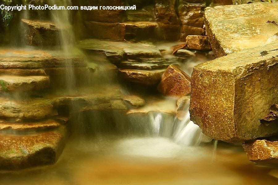 Creek, Outdoors, Stream, Water, River, Waterfall, Fountain