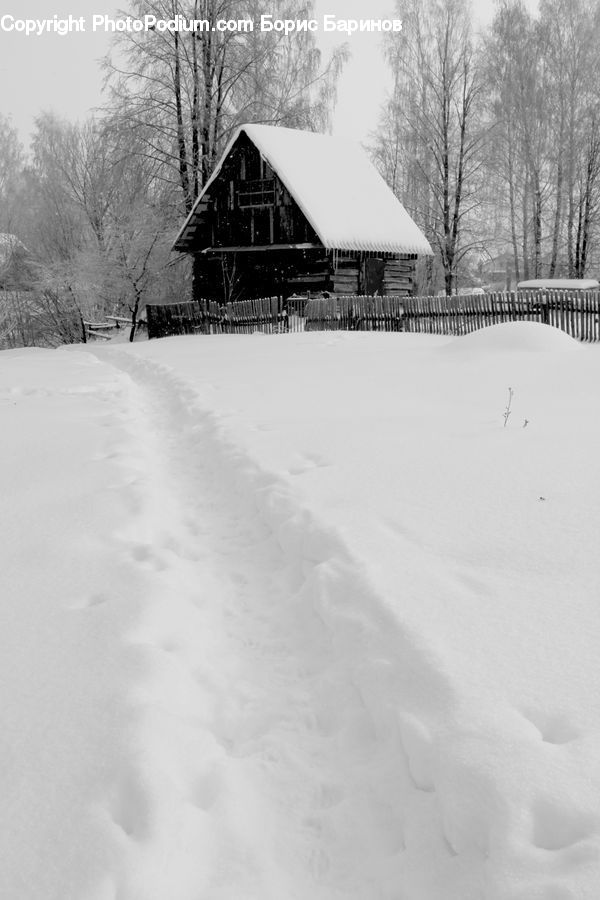 Ice, Outdoors, Snow, Building, Cabin, Shelter, Cottage