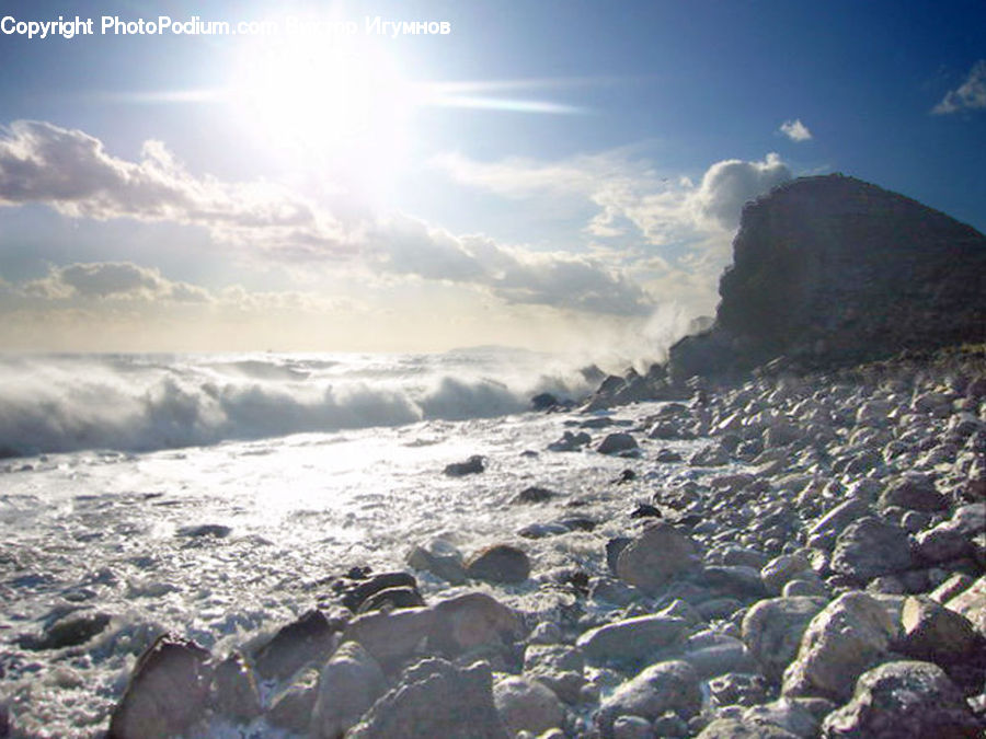 Pebble, Alps, Crest, Mountain, Peak, Coast, Outdoors