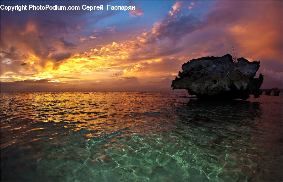 Dusk, Outdoors, Sky, Sunlight, Sunrise, Sunset, Sea