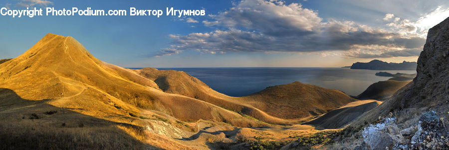 Mountain, Mountain Range, Outdoors, Desert, Beach, Coast, Sea
