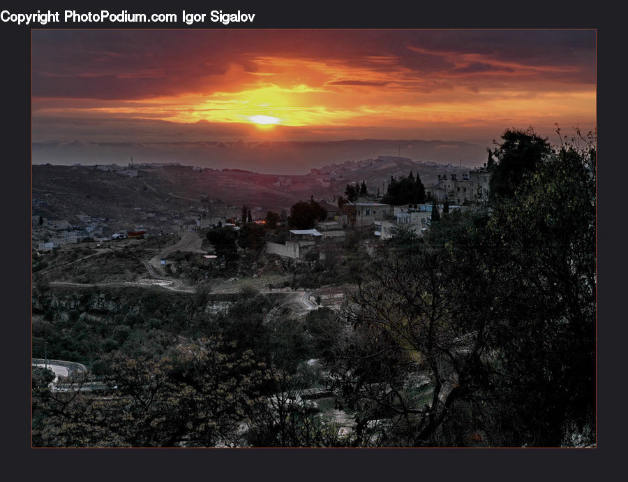 Dawn, Dusk, Red Sky, Sky, Sunrise, Sunset, Outdoors