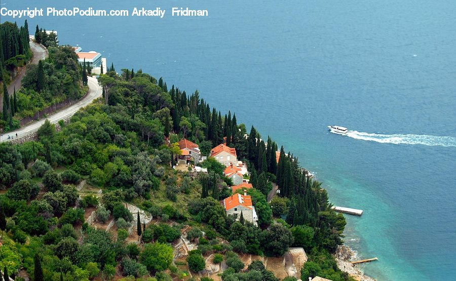 Cliff, Outdoors, Building, Housing, Villa, Countryside, Coast