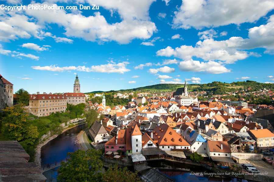 Building, Downtown, Town, Architecture, Castle, Fort, Aerial View