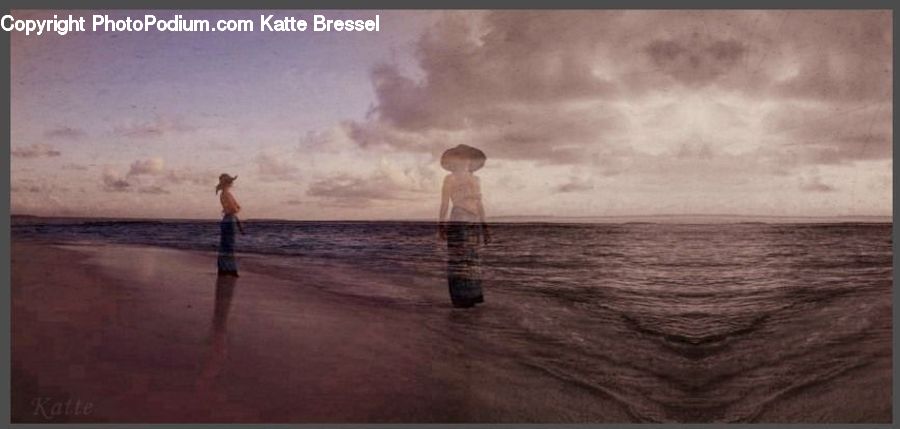 People, Person, Human, Art, Painting, Beach, Coast