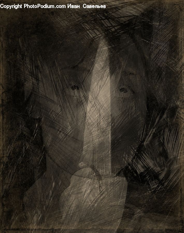 Drawing, Sketch, Person, Portrait