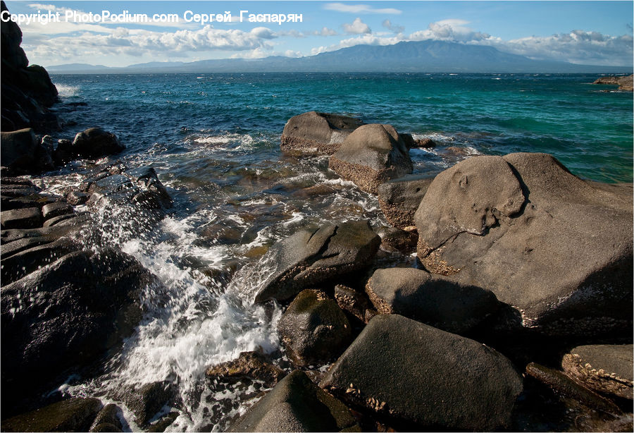 Rock, Coast, Outdoors, Sea, Water, Ocean, Sand
