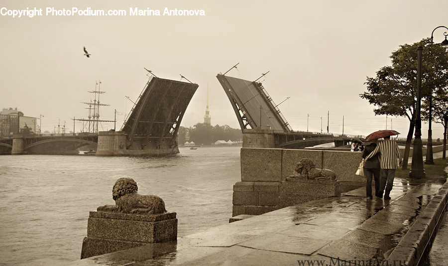Boat, Watercraft, Bridge, Rock, Ship, Vessel, Cruise Ship