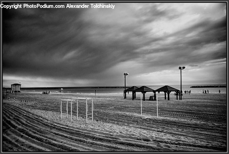 Boardwalk, Deck, Path, Sidewalk, Walkway, Outdoors, Storm