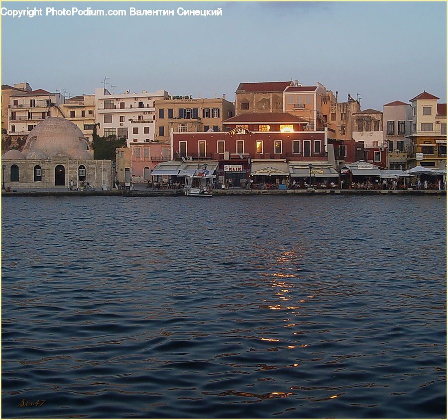 Building, Downtown, Town, Dock, Port, Waterfront, City